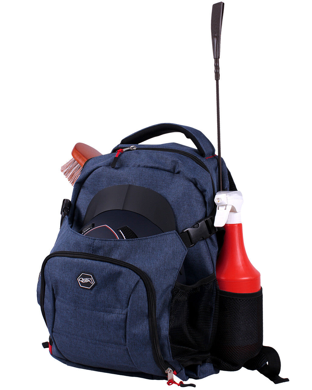 QHP Backpack with Helmet Holder - Denim Blue