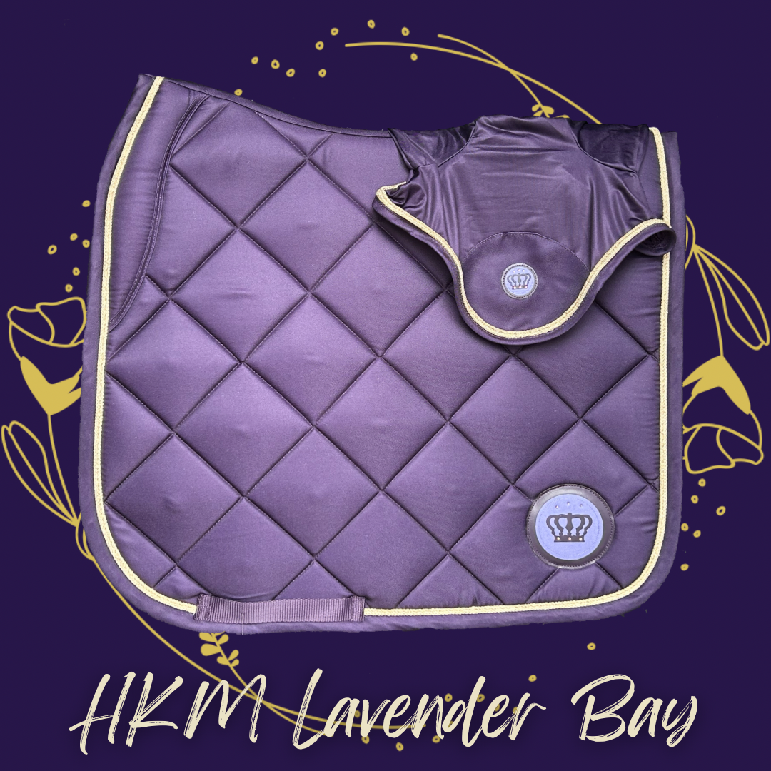 HKM Lavender Bay Collection Saddle Pad - Dark Lilac - Dressage and All Purpose