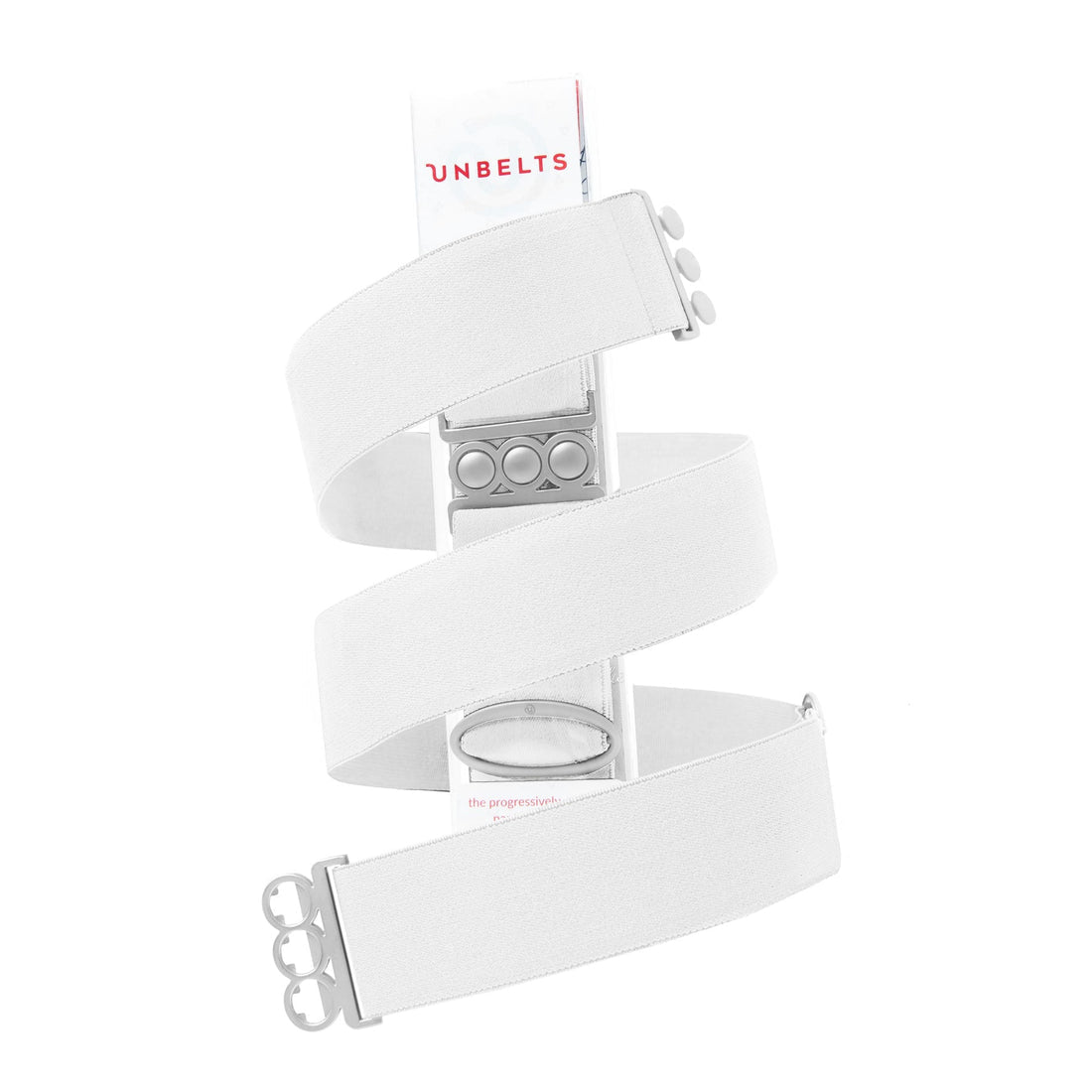 Unbelts Classic White with Silver Buckle
