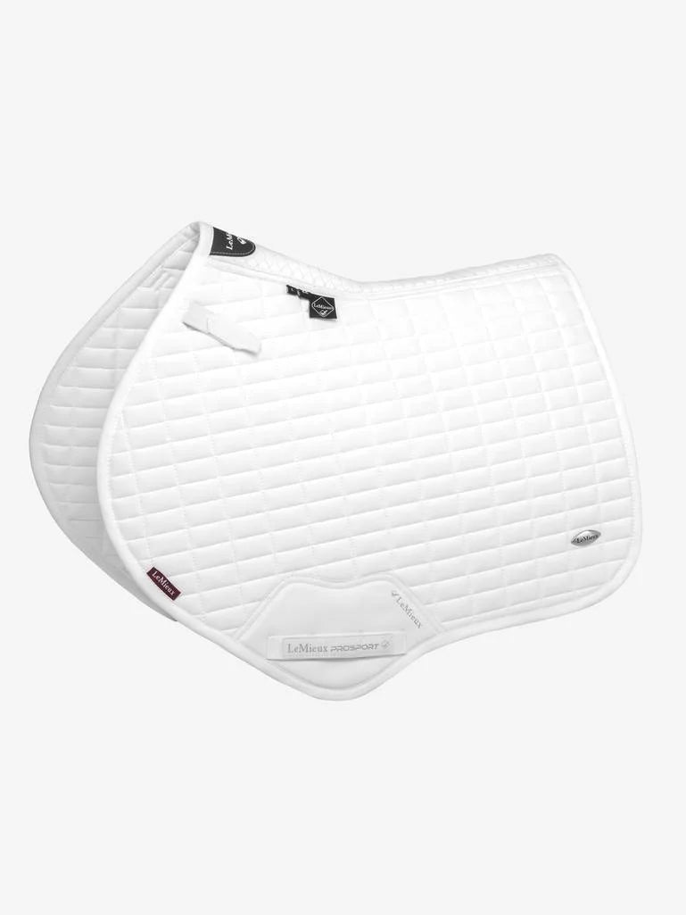 Lemieux Self Cooling Jump Cut Saddle Pad - White